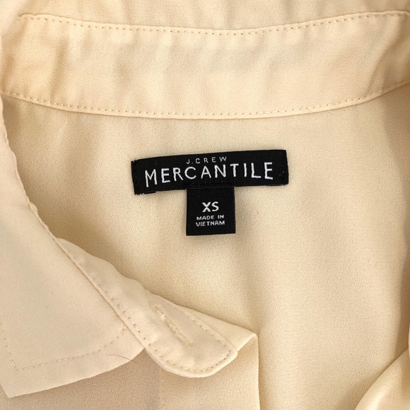 J. Crew Mercantile Womens Size XS Tie Front Button-Up Preppy Shirt Collared - Picture 6 of 7